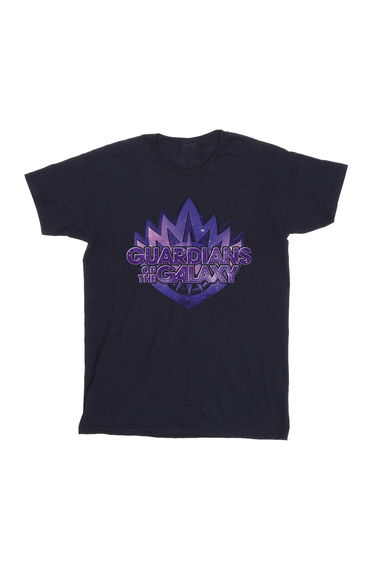 Guardians Of The Galaxy Volume 3 Boys Cosmic Cotton Badge T-Shirt - Navy Blue