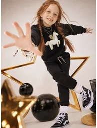 Plush Unicorn Girl's Tracksuit Set