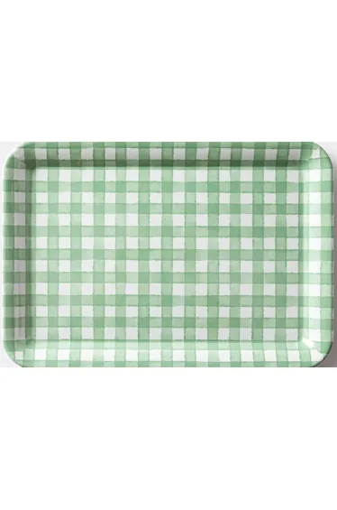 صينية مستطيلة بطبعة كاروهات