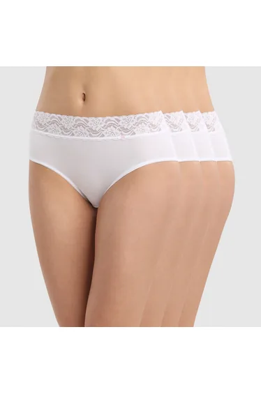 Pack of 4 Maxi Knickers in Stretch Cotton