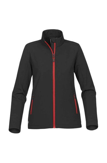Stormtech Womens/Ladies Orbiter Soft Shell Jacket - Black/Bright Red