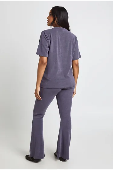 طقم بوهو باللون الرمادي - للحوامل