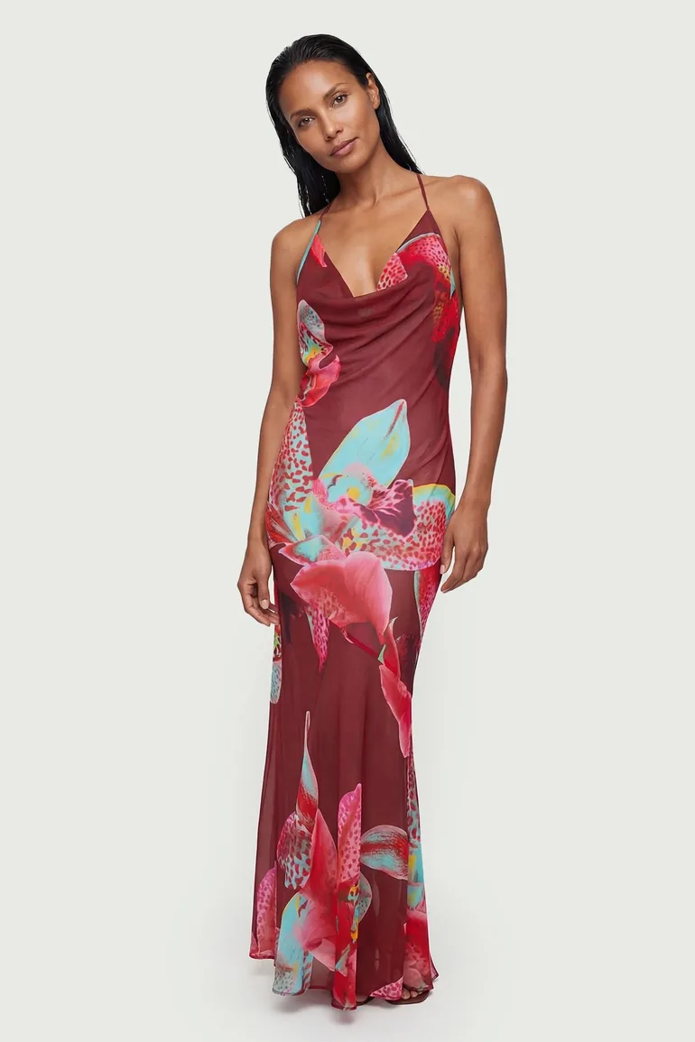 beach viscose georgette photographic floral beach slip dress Beach Viscose Georgette Photographic Floral Beach Slip Dress Karen Millen  Multicolour : Premium Dresses : VogaCloset Oman