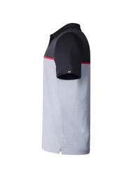 بلوزة بولو رياضية رجالي - أسود/أحمر - 2