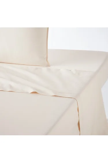 شرشف سرير بقطن مغسول سادة