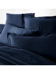 شرشف سرير بولي قطن سادة بحواف مطاطية - 6