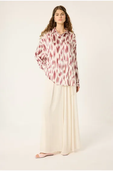 PATTERNED SATIN SHIRT