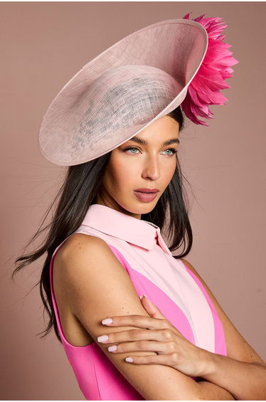 Lisa Tan Side Facing Feather Detail Fascinator