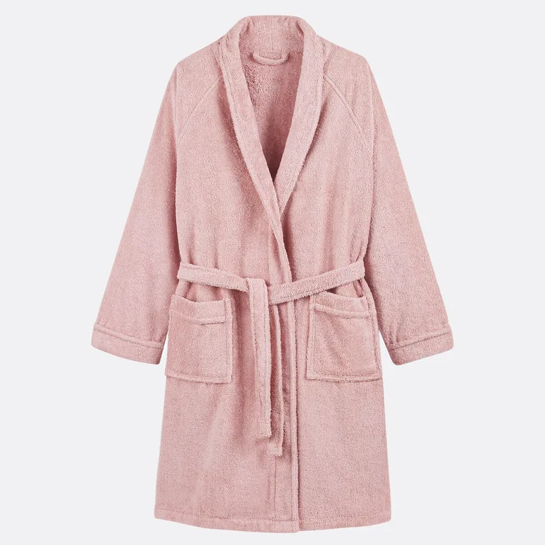 Cotton Shawl Collar Towelling Bathrobe - 5