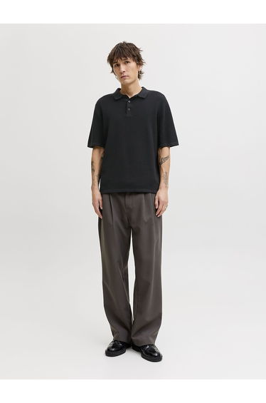 Relaxed Fit Polo Shirt with Short Sleeves