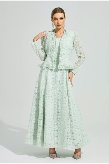 Claire Green Lace Set