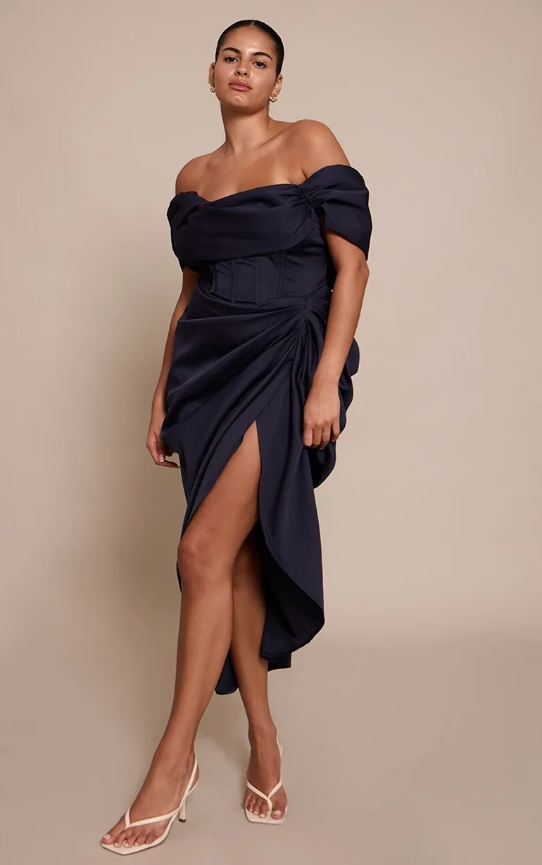 chiffon midi cocktail dress Smitten Sweetheart Neckline Chiffon Midi Dress White