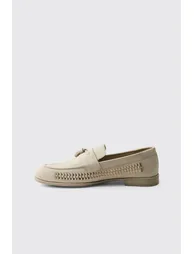 Faux Suede Weave Loafer - stone - 1