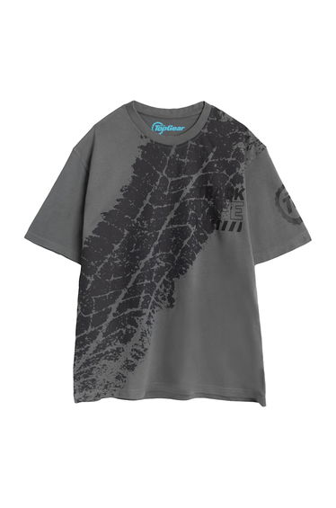 Top Gear Unisex Adult Track Life Short-Sleeved T-Shirt - Grey