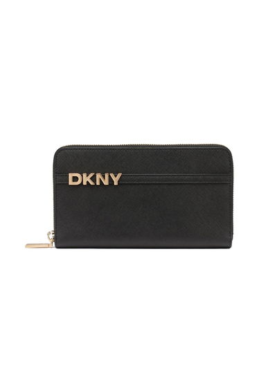 AVRIL ZIP AROUND WALLET BLACK/GOLD