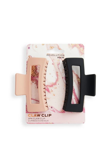 Revolution 2pk Rectangle Matte Clip Nude/Black
