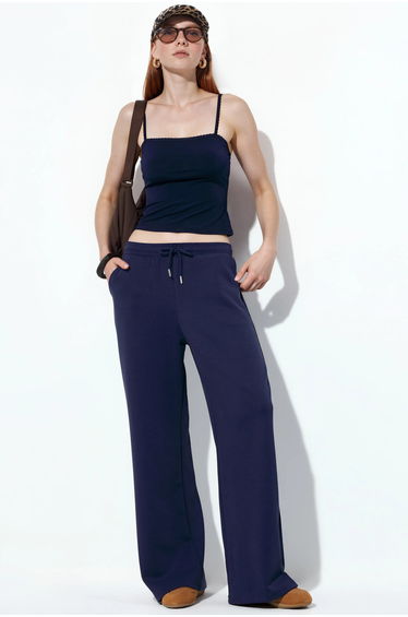 BUSEM Ribbed Drawstring Waist Pants