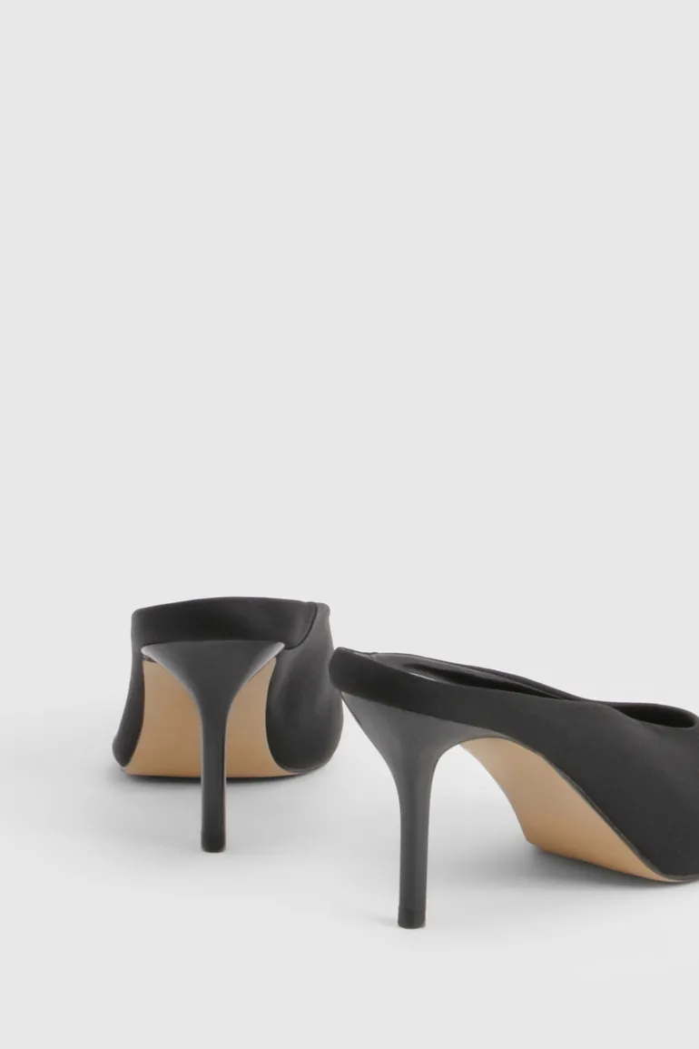 Pointed Mule Court Shoes - black - 2