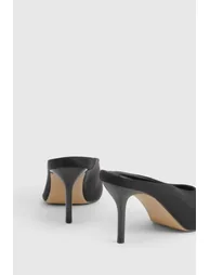 Pointed Mule Court Shoes - black - 2