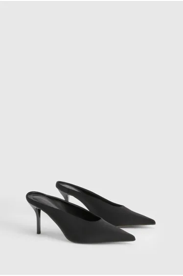 حذاء كعب عالي بوهو باللون الأسود