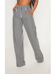 Shape Black Striped Wide Leg Trousers - 1
