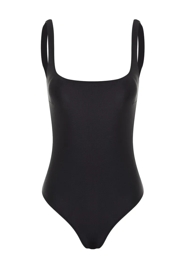 Swimsuit - Black - Plain - 4