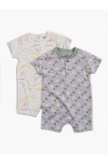 Pack of 2 - Dino Print Short Romper