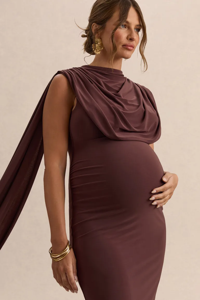 فستان كلوب ال لندن بني ميدي بقصة ضيقة - 2