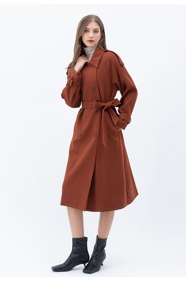 Infinite Trend Double-Breasted Longline Coat