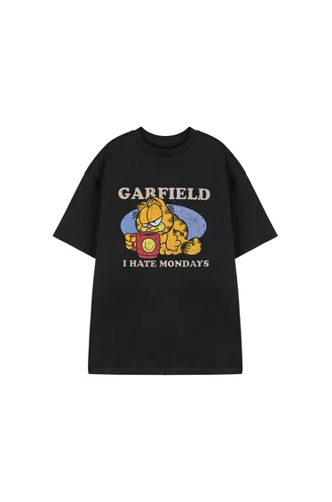 Garfield Mens I Hate Mondays T-Shirt - Black