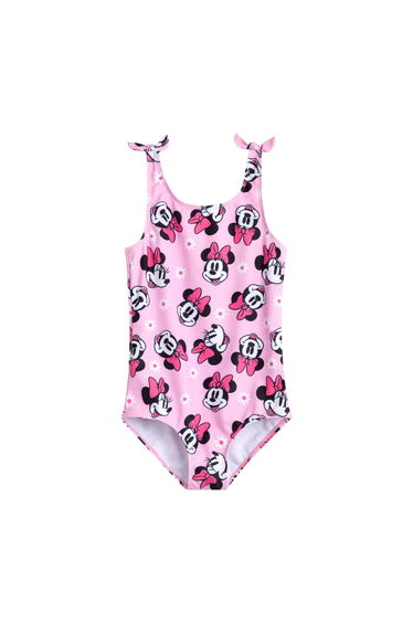 Disney Girls Minnie Mouse One Piece Swimsuit - Pink