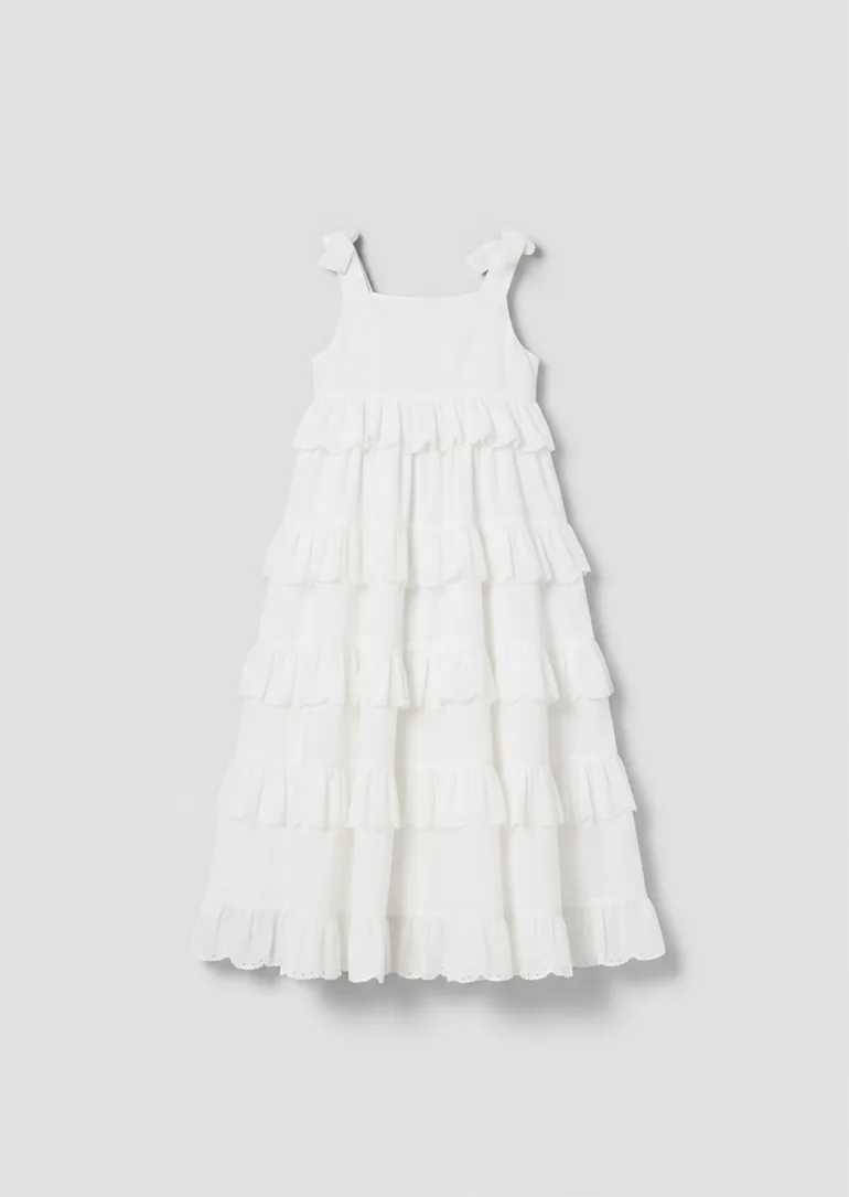 Yasmine Bow Strap Detail Tiered Midaxi Dress - 5