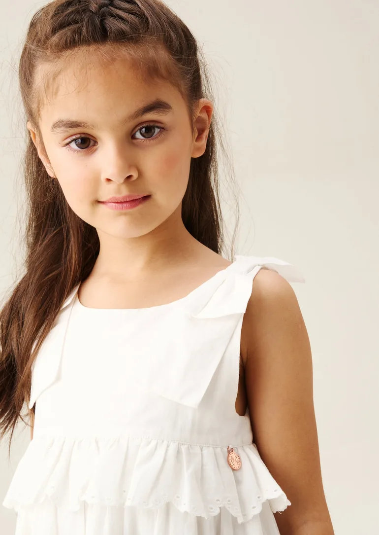 Yasmine Bow Strap Detail Tiered Midaxi Dress - 4