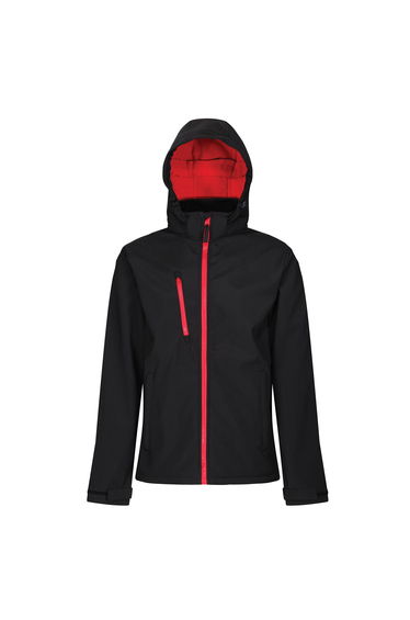 Regatta Mens Venturer 3 Layer Membrane Soft Shell Jacket - Black/Red