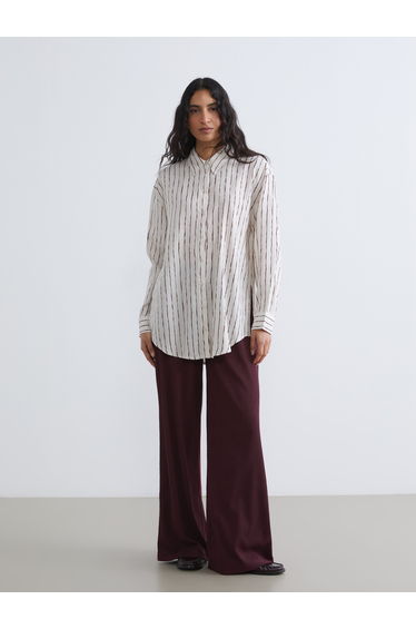 Striped Oversized Women's Shirt Tunic