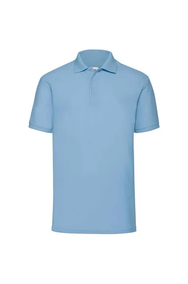 Fruit of the Loom Mens Pique Polo Shirt - Sky Blue