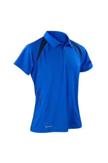 Spiro Mens Team Spirit Polo Shirt - Royal Blue/Navy
