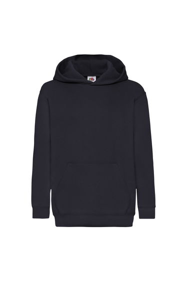 Fruit Of The Loom Childrens Unisex Hooded Sweatshirt / Hoodie - Deep Navy