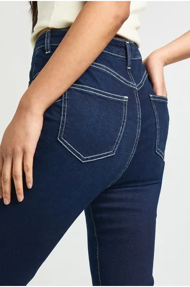 بنطلون بوهو كحلي ضيق - للمقاسات الطويلة