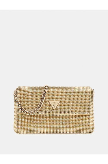 Zalina Flap Clutch Gold