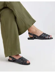 Woven Slingback Sandals Extra Wide Fit