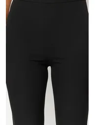 Black Flare Woven Trousers - 7