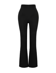 Black Flare Woven Trousers - 5