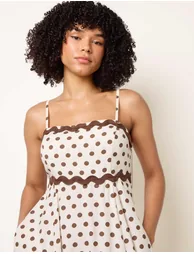 Polka Ric Rac Midi Dress - 4