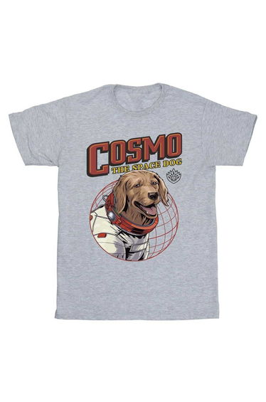Guardians Of The Galaxy Volume 3 Girls Cosmo The Spacedog T-Shirt - Sport Grey