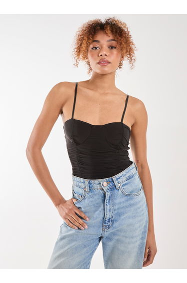 Ruched Cupped Bodysuit