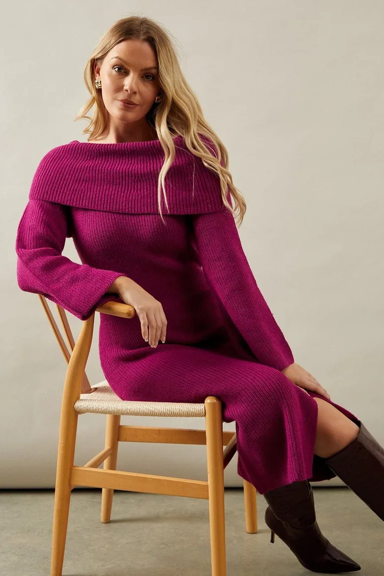 Shop Bardot Knitted Midi Dress Online in Oman
