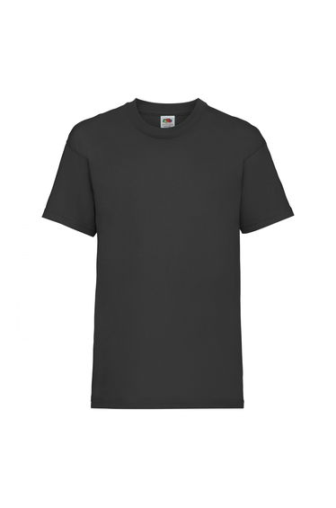 Fruit Of The Loom Childrens/Kids Unisex Valueweight Short Sleeve T-Shirt - Black