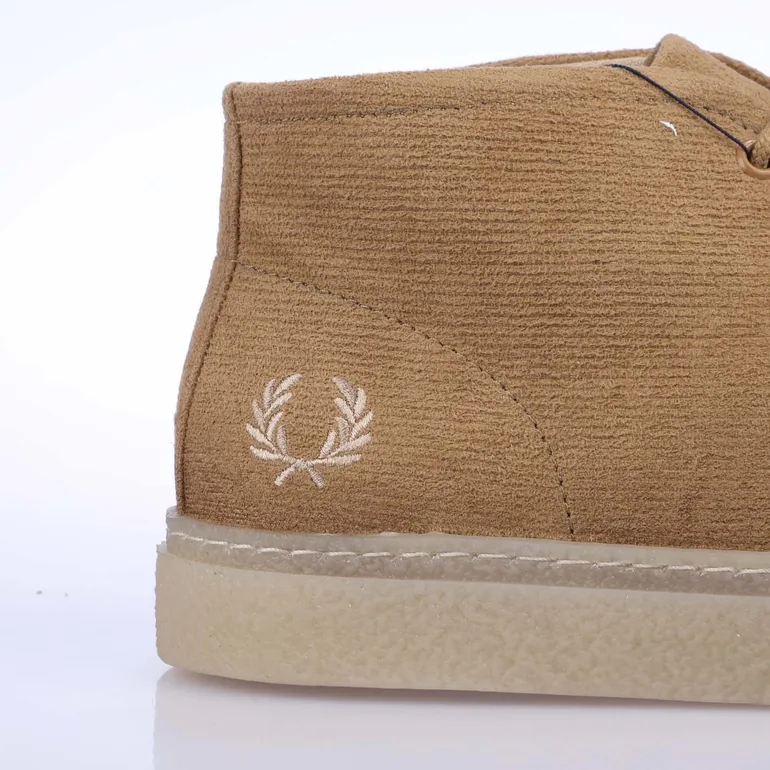 Men's Fred Perry Hawley Corduroy Boots in Cream - 5