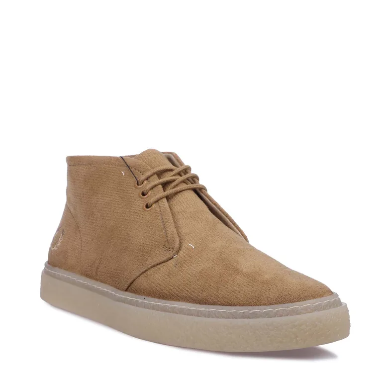 Men's Fred Perry Hawley Corduroy Boots in Cream - 1